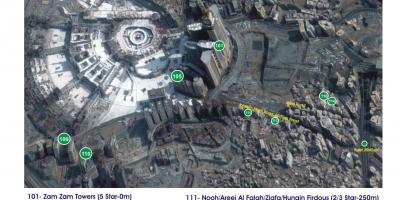 Zemljevid kubri Makkah