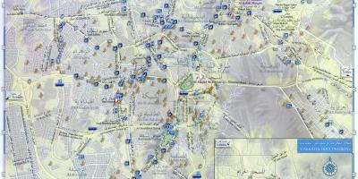  zemljevid Makkah ziyarat mesta