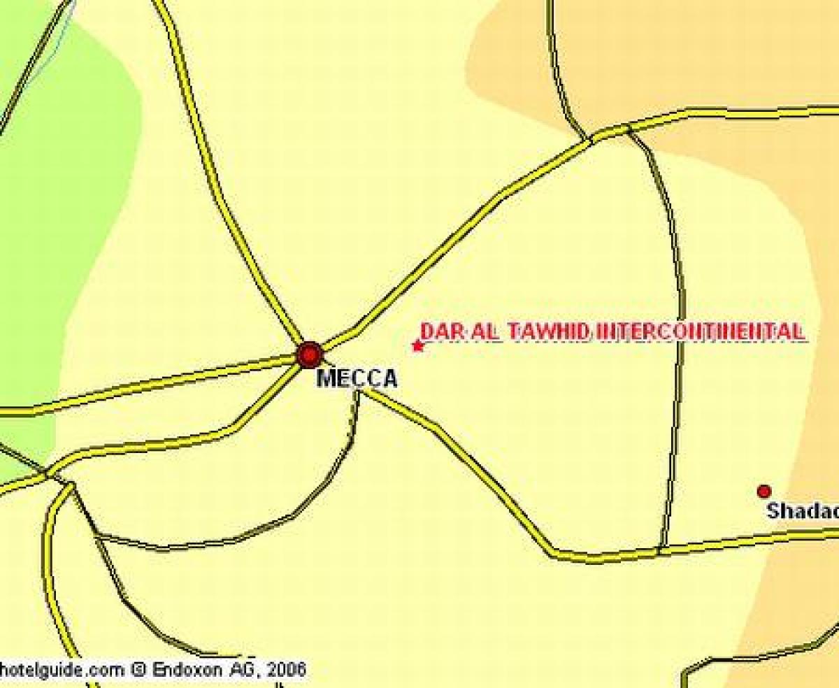 zemljevid khalil ibrahim cesti Makkah