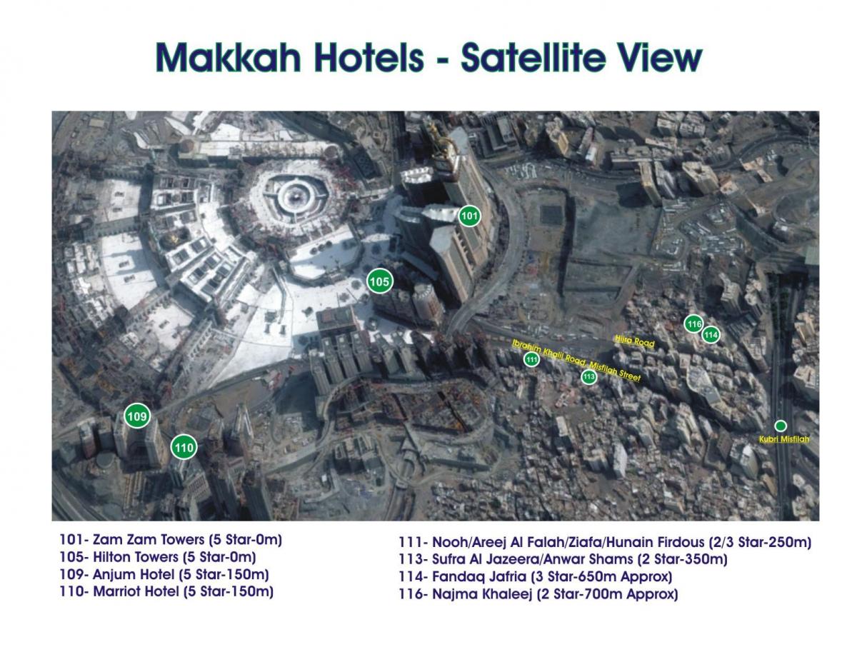 zemljevid kubri Makkah