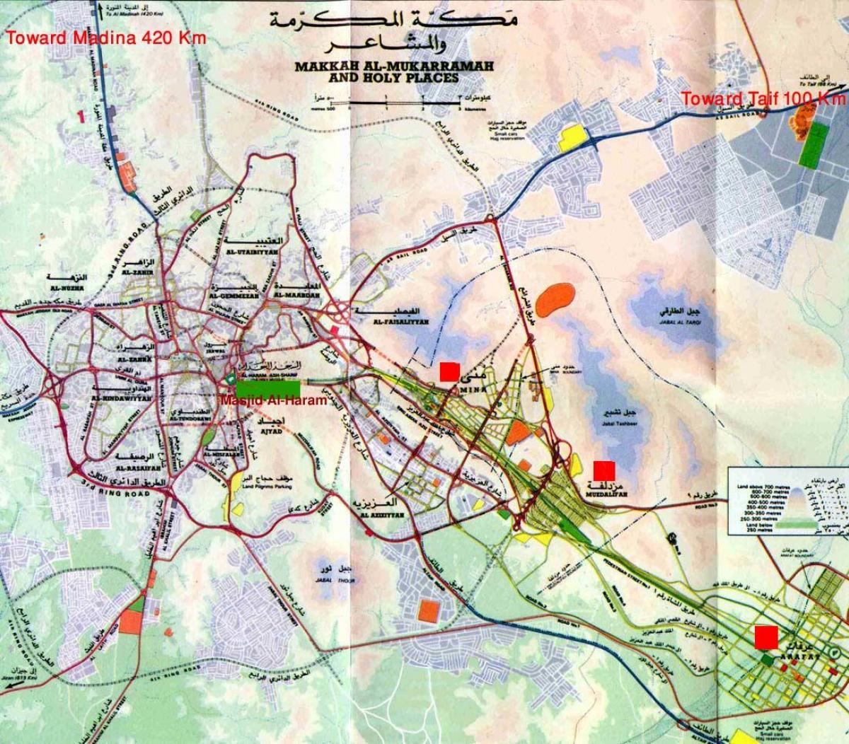 Makkah haram šarif zemljevid