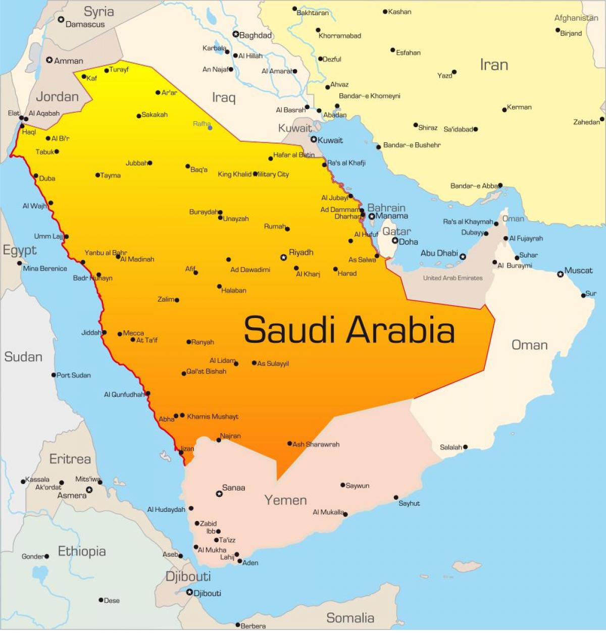 Makkah savdska arabija zemljevid